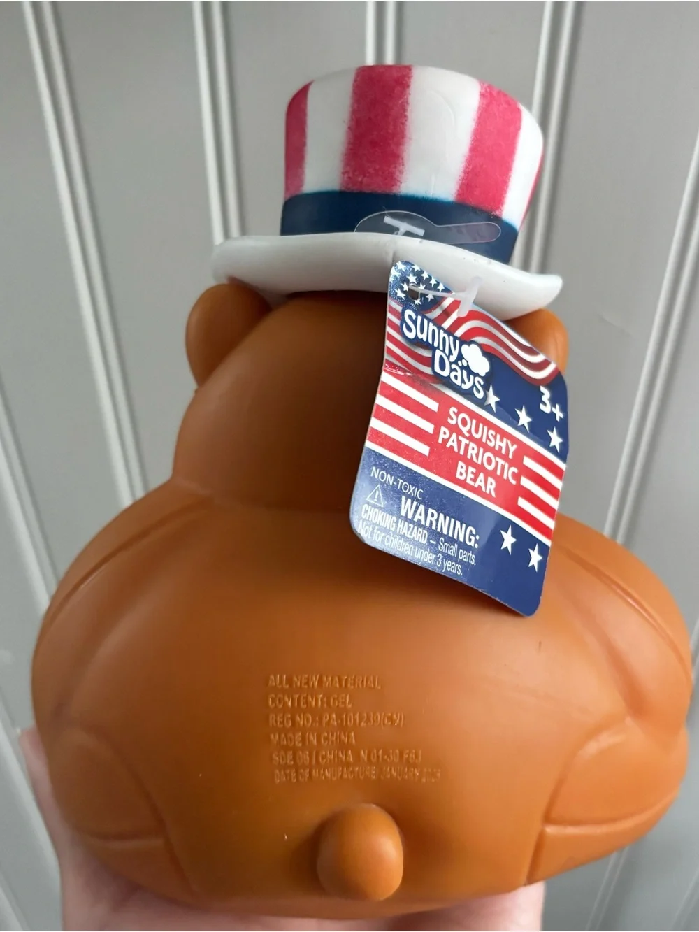 Sunny Days Squeeezy Americana Teddy Bear Fidget Toy